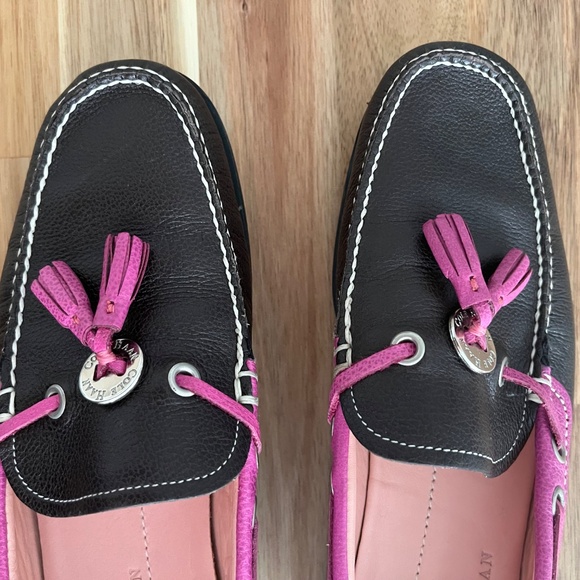 Cole Haan Pink Tassel Leather Loafers (Size 6.5) - Picture 8 of 10